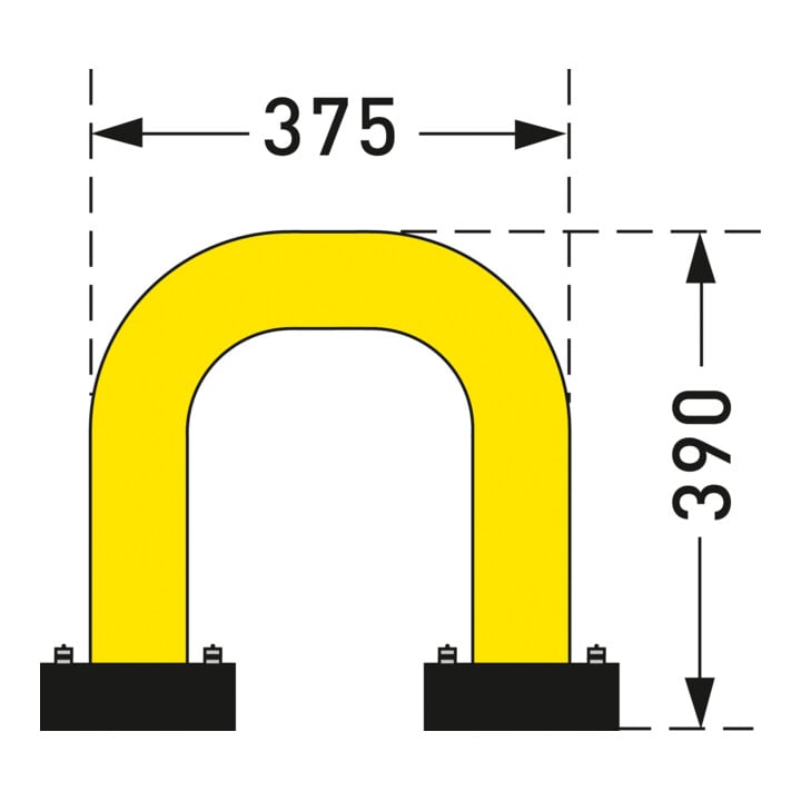 Moravia Rammschutz-Bügel Black Bull SWING für innen zum Aufdübeln 390 x 375 mm