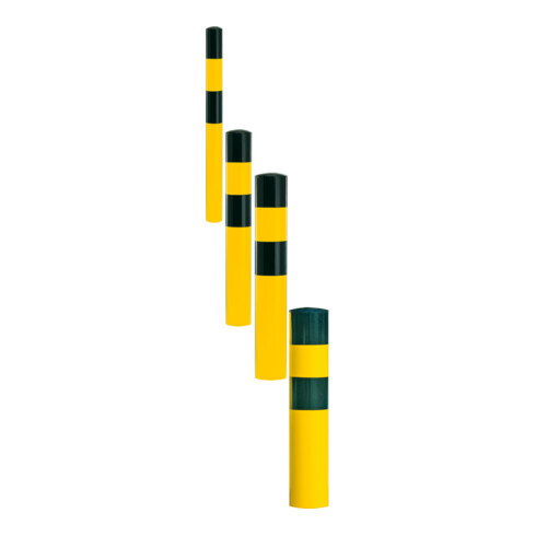 Moravia Rammschutz-Poller S Stahl schwarz/gelb 90 x 1600 mm