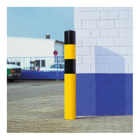 Moravia Rammschutz-Poller S Stahl schwarz/gelb 90 x 1600 mm