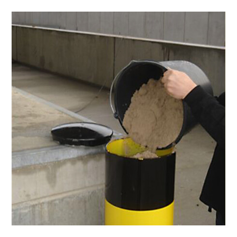 Moravia Rammschutz-Poller XXL Stahl schwarz/gelb 273 x 1200 mm zum Aufdübeln