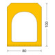 Moravia Ramp Fender MORION 100 x 80 mm L 1000 mm avec plaque d’acier perforée intégrée