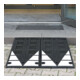 MORAVIA Rampe de bordure 450 x 1000 x 80 mm caoutchouc vulcanisé noir blanc