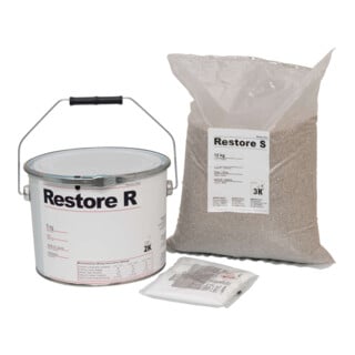 Moravia Restore Système de réparation de sol 5 kg liant + 12,5 kg sable de quartz