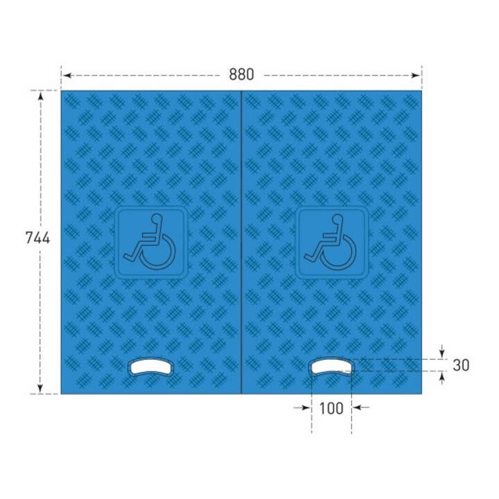 Moravia Rollstuhlrampen-Set f/ Kabelbrücken
