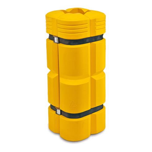 Moravia Säulenschutz aus PE gelb 1100 mm hoch für Rechtecksäulen Seitenlänge 200-300 mm