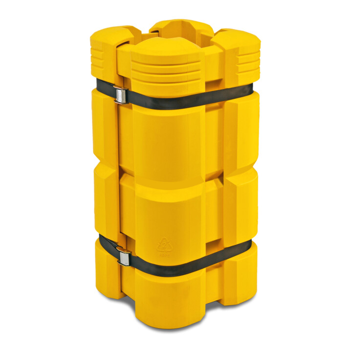 Moravia Säulenschutz aus PE gelb 1100 mm hoch für Rechtecksäulen Seitenlänge 200-300 mm