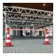 Moravia Sangle cônique avec bande de signalisation extensible 50 mm × 9 m rouge/blanc rayé-4