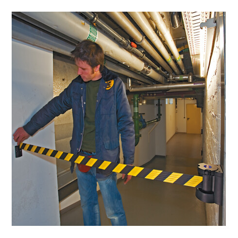 Sangle murale Moravia MORION MORION jaune/noir hachuré 95 mm