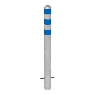 MORAVIA Schutzpoller CITY Stahl feuerverzinkt H 1.200 mm Alu-Kappe blau
