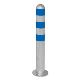 MORAVIA Schutzpoller CITY Stahl feuerverzinkt H 800 mm Alu-Kappe blau
