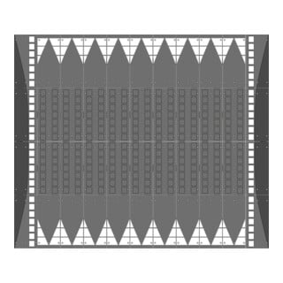 MORAVIA Set de coussins pour plateau D noir 4950 x 4000 x 80 mm, 44 éléments avec matériel de fixation