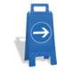 MORAVIA Signalisation pliable en plastique bleu flèche gauche/droite