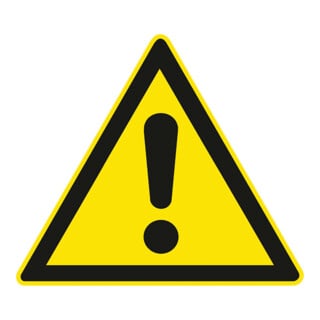 MORAVIA Signalisation pliable en plastique jaune avec symbole Attention