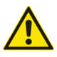 MORAVIA Signalisation pliable en plastique jaune avec symbole Attention