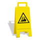 MORAVIA Signalisation pliable en plastique jaune avec symbole de chariot élévateur