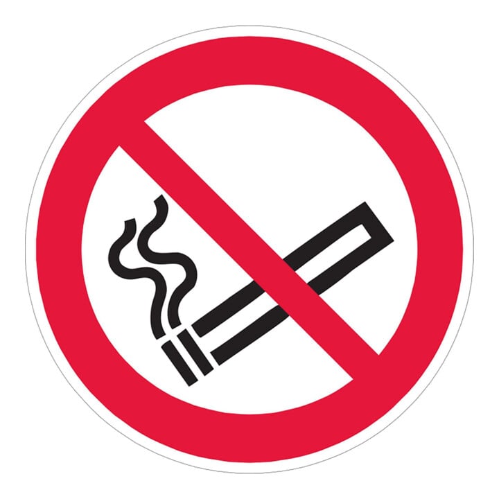 MORAVIA Signalisation pliable en plastique rouge avec symbole Interdiction de fumer