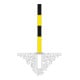 MORAVIA Sperrpfosten PARAT B 76 x 1330 mm feuerverzinkt gelb-schwarz zum Einbetonieren