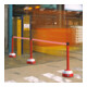 Moravia Support d’avertissement à sangle MORION rouge rouge/blanc hachuré Bande longueur 3000 mm, 60 × 985 mm
