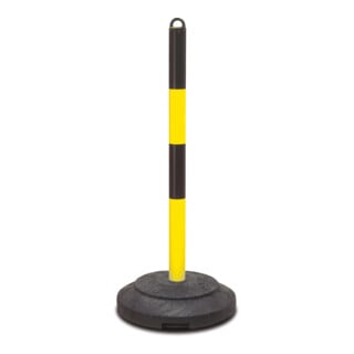 Moravia Support de chaîne EXTERN 60 × 1000 mm noir/jaune + capuchon à œillets et pied recyclé