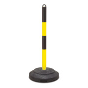 Moravia Support de chaîne EXTERN 60 × 1000 mm noir/jaune + capuchon à œillets et pied recyclé