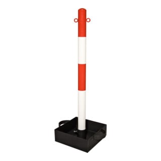 Moravia Support de chaîne EXTERN 60 × 1000 mm rouge/blanc + 2 œillets avec poignée de transport