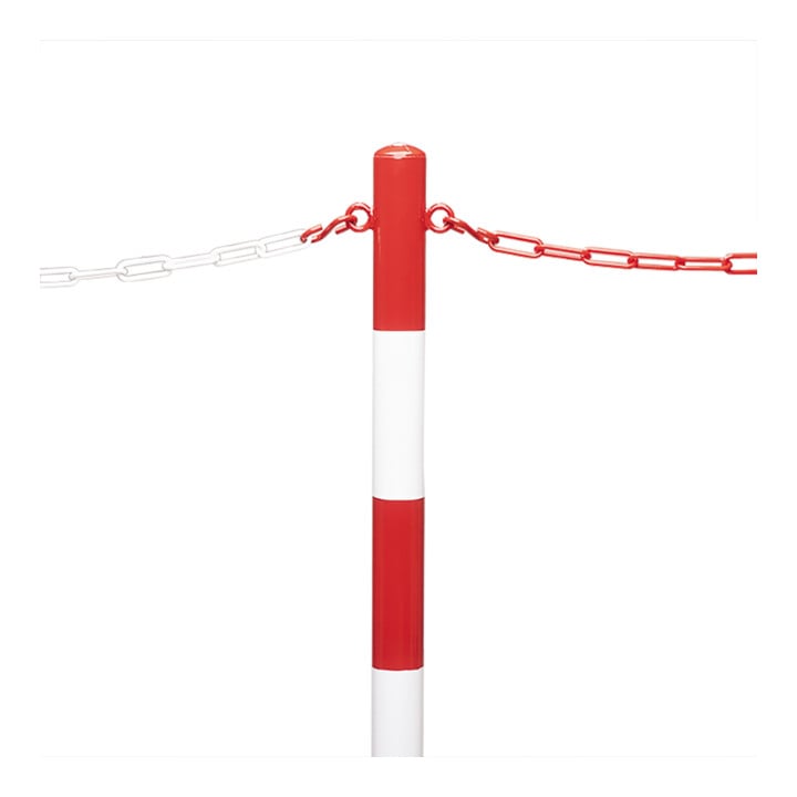 Moravia Support de chaîne EXTERN 60 × 1000 mm rouge/blanc + 2 œillets avec poignée de transport