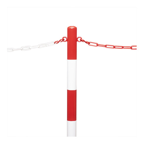 Moravia Support de chaîne EXTERN 60 × 1000 mm rouge/blanc + 2 œillets avec poignée de transport