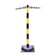 Moravia Support de chaîne léger noir/jaune 40 × 870 mm avec pied en caoutchouc dur carré-1