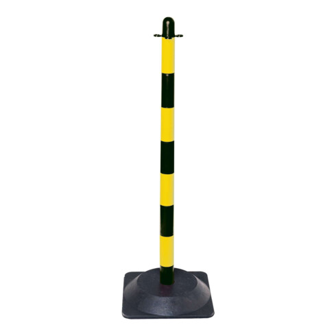 Moravia Support de chaîne léger noir/jaune 40 × 870 mm avec pied en caoutchouc dur carré
