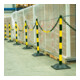 Moravia Support de chaîne léger noir/jaune 40 × 870 mm avec pied en caoutchouc dur carré-2