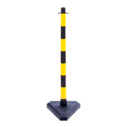 Moravia Support de chaîne léger noir/jaune 40 × 870 mm, pied triangulaire, rempli de béton