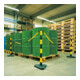 Moravia Support de chaîne léger noir/jaune 40 × 870 mm, pied triangulaire, rempli de béton-3
