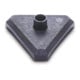 Moravia Support de chaîne léger noir/jaune 40 × 870 mm, pied triangulaire, rempli de béton-4