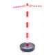 Moravia Support de chaîne léger rouge/blanc 40 × 870 mm avec pied rond, support en plastique + remplissable-1