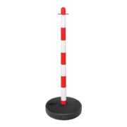 Moravia Support de chaîne léger rouge/blanc 40 × 870 mm avec pied rond, support en plastique + remplissable