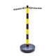 Moravia Support de chaîne Set Pied rond rechargeable noir/jaune 10 m chaîne + connecteur + 6 crochets-3