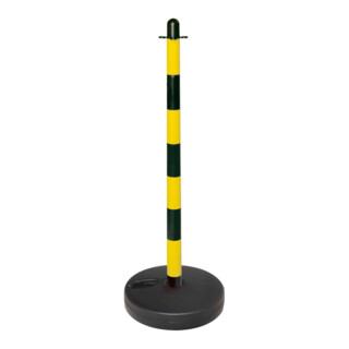 Moravia Supporto per catena leggero, nero/giallo 40x870mm base rotonda, supporto, riempibile