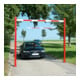 MORAVIA Suspension réglable en hauteur pour limiteur de passage L 4000 mm aluminium rouge/blanc