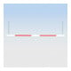 MORAVIA Suspension réglable pour limiteur de passage L 200 mm aluminium rouge/blanc pour 3000 - 5000 mm