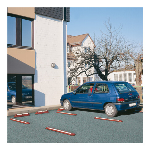 Moravia Trennbalken rot weiß reflektierend 1200 x 150 x 45 mm + Dübelmaterial