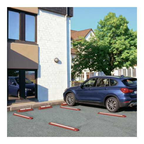 Moravia Trennbalken rot weiß reflektierend 1200 x 150 x 45 mm + Dübelmaterial