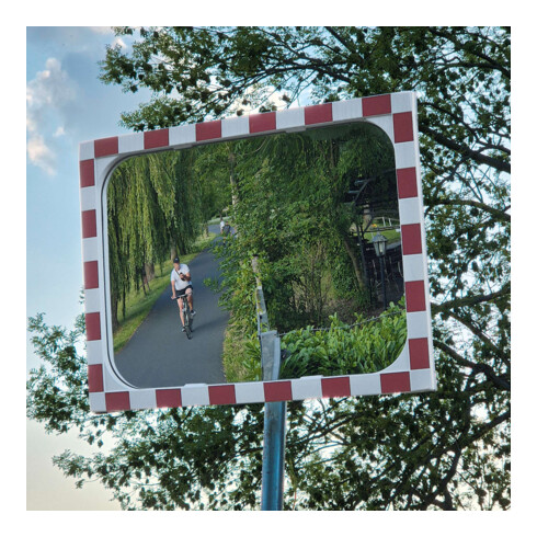 Moravia Verkehrsspiegel aus Sekuritglas mit Heizung + 76er Schelle