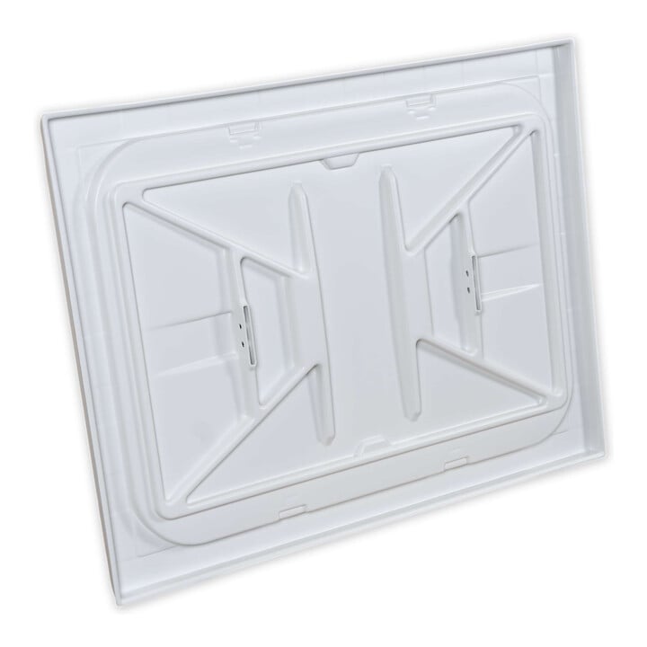 Moravia Verkehrsspiegel aus Sekuritglas Rahmen rot/weiß 600 x 800 mm + 76er Schelle