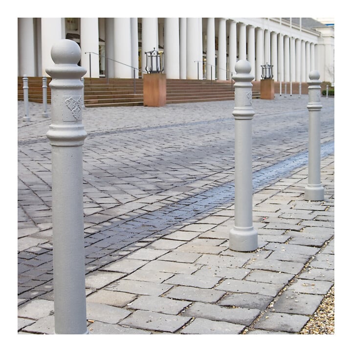 MORAVIA Wappen-Poller H 925 mm Stahlkern DB 703 anthrazit matt