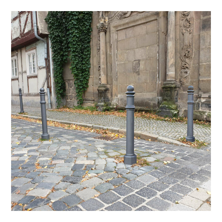 MORAVIA Wappen-Poller H 925 mm Stahlkern DB 703 anthrazit matt