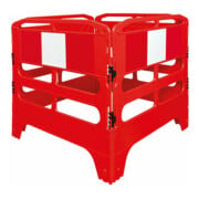 MORION Grille de protection de puits 1 000 × 1 000 × 1 000 mm rouge-blanc réfléchissante Type 1