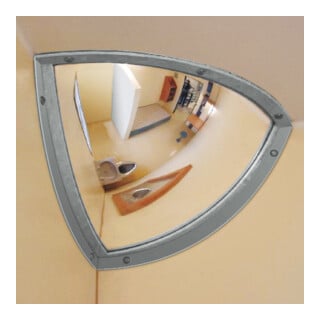 MORION Miroir de justice 250 x 250 mm cadre en acier inoxydable revêtu