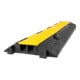 MORION Passerelle de câble 2 canaux 245 × 1000 × 45 mm caoutchouc dur noir couvercle jaune