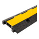 MORION Passerelle de câble 2 canaux 245 × 1000 × 45 mm caoutchouc dur noir couvercle jaune