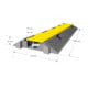 MORION Passerelle de câble 2 canaux 245 × 1000 × 45 mm caoutchouc dur noir couvercle jaune